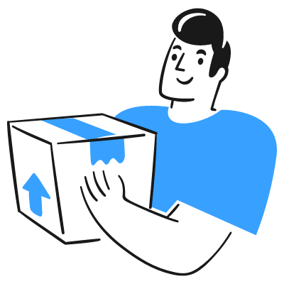 Delivery person illustration